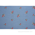 Blue Stripes Hot Sales Flower Pattern Printed Fabrics